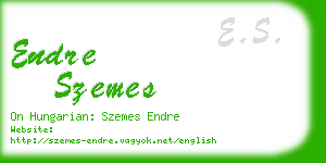 endre szemes business card